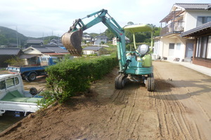 ブロック積の前に