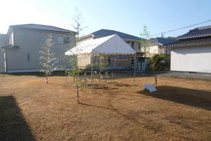 天候に恵まれ地鎮祭