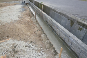 進入路の擁壁を