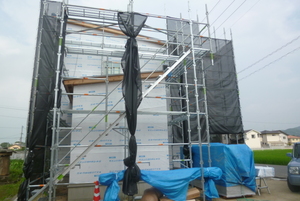 現場進捗状況　外壁工事