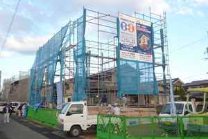 本日上棟・福山市手城町　天候にも恵まれ祝上棟