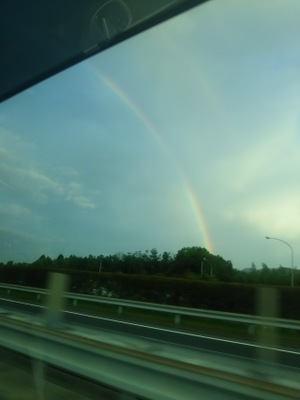 ダブルレインボー♪