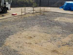 配置確認・福山市藤江町・基礎工事に向けて。