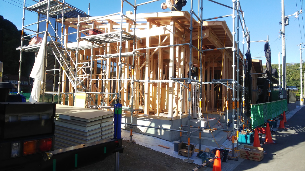 尾道市美ノ郷町：31坪SW工法の平屋住宅 サイディング張りしました